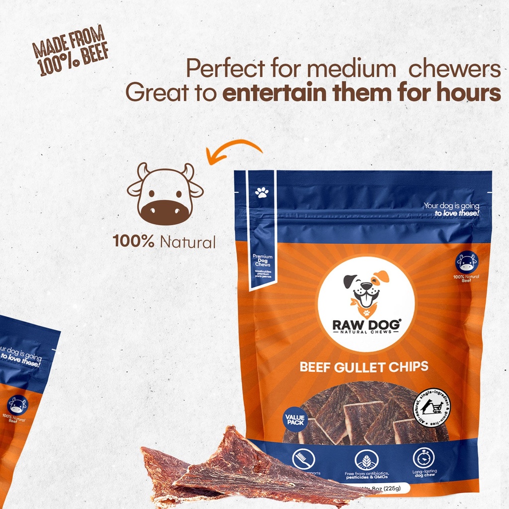 Beef Gullet Chips (8 oz. bag)