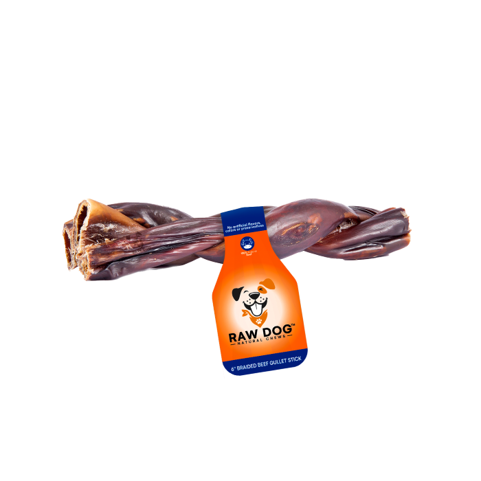 6" Braided Beef Gullet Sticks